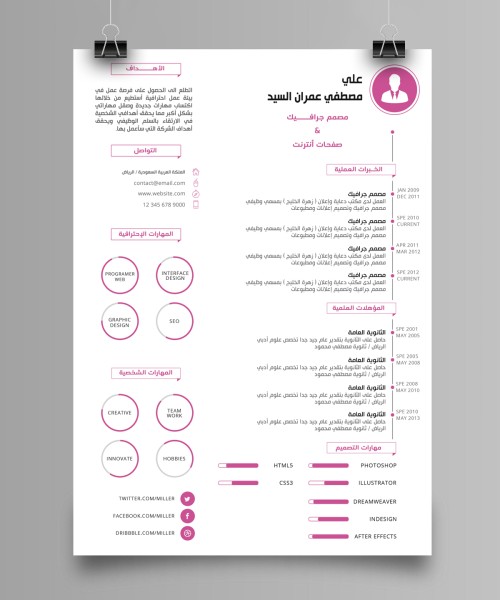 سيرة ذاتية جاهزة - نموذج 017
