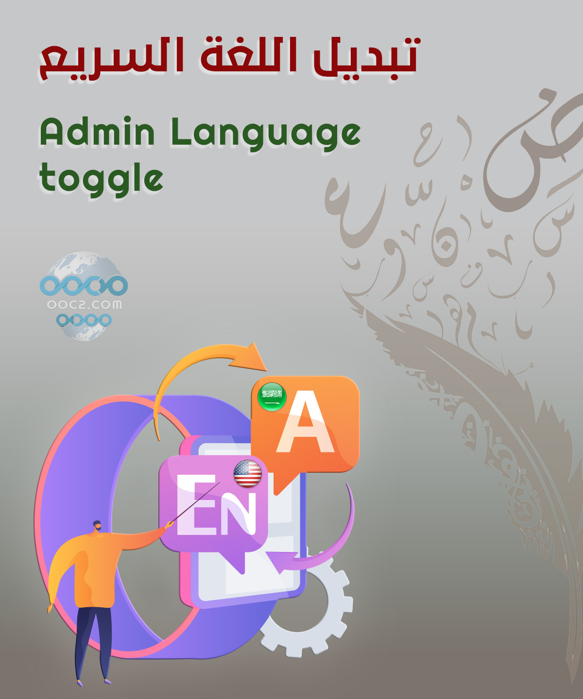 Admin Language toggle